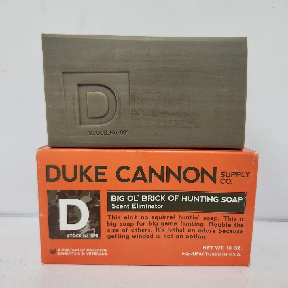 Duke Cannon Big Ol' Brick Of Hunting Soap 10oz SCENT ELIMINATOR Bar Soap
